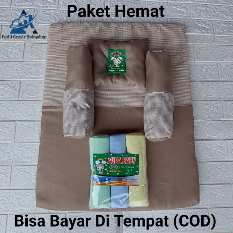 Kasur Matras Bayi Set Bantal Guling Dan Bedong Bayi Warna Muda Termurah