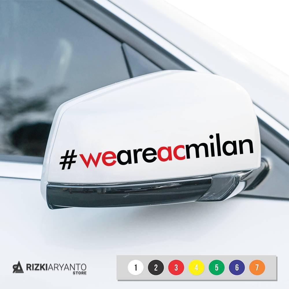 Stiker Spion Mobil Hastag We Are Ac Milan Sticker Shopee Indonesia