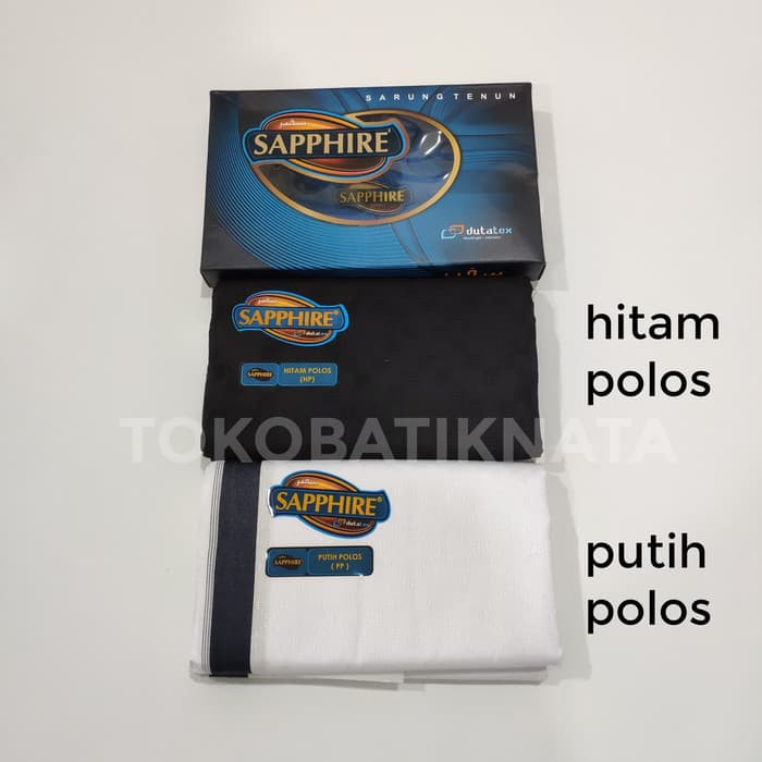 sarung sapphire / safir , original warna putih polos