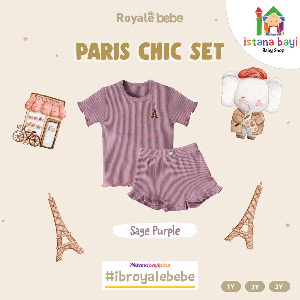 Royale bebe Paris Chic Set /Setelan anak perempuan