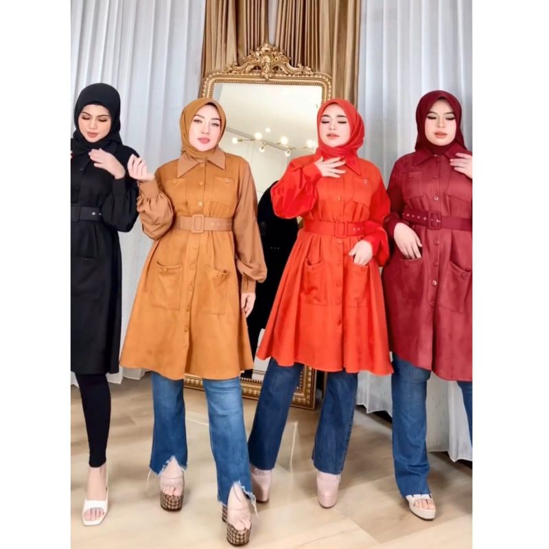 tunik suede import shellasaukia