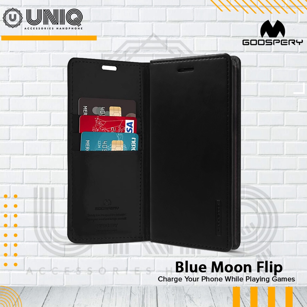 Casing Goospery Samsung Galaxy A22 4G A225 Blue Moon Flip Leather Case