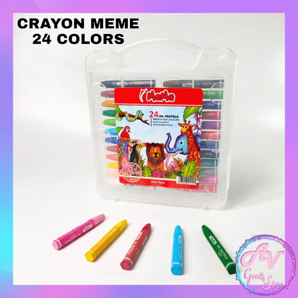 

Crayon / Oil Pastel 24 Warna / Crayon MeMe 24 Warna / Krayon MeMe 24 Warna