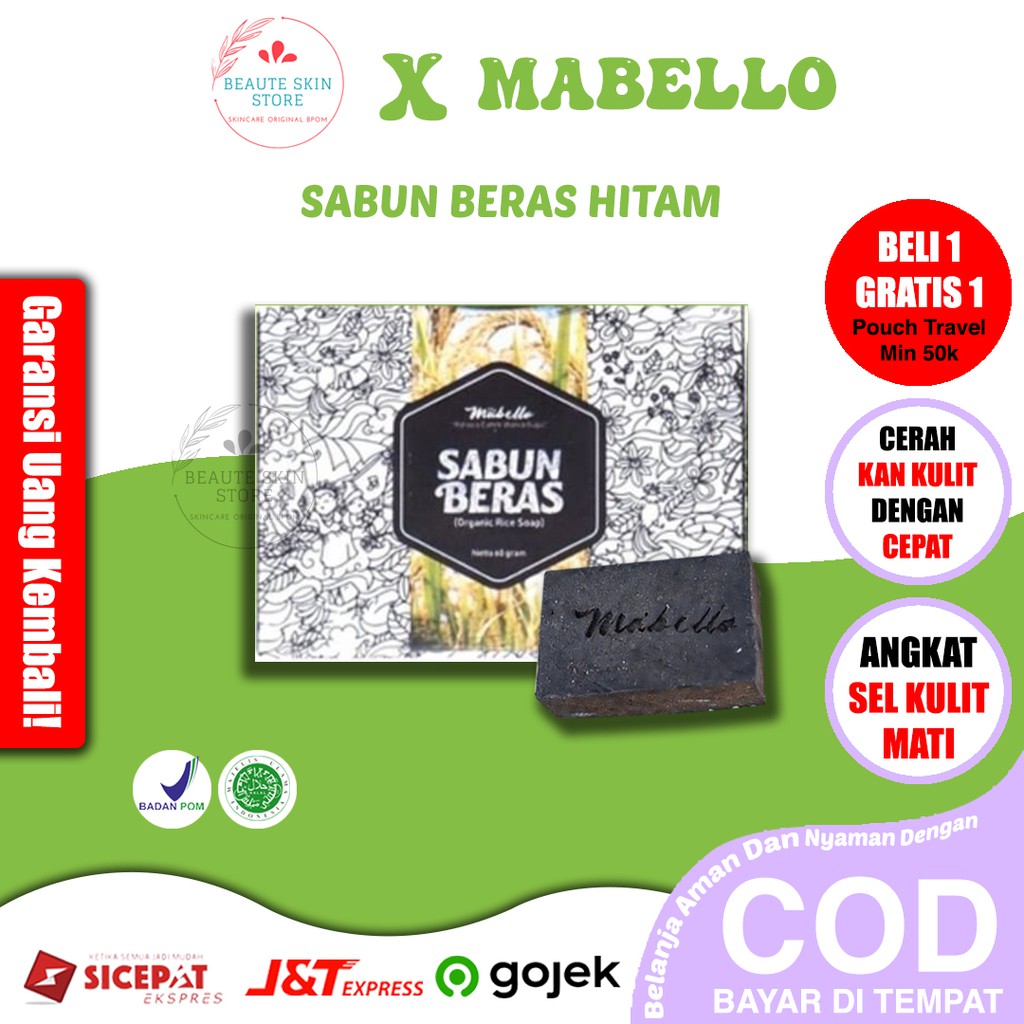MABELLO Sabun Beras Hitam Original BPOM Mabelo Bedda Lotong Mabelloindonesia