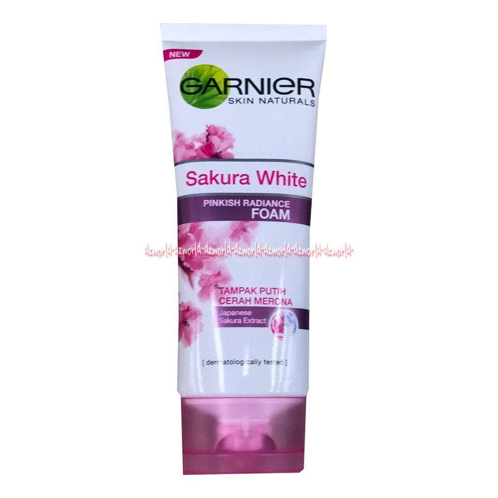 Garnier Sakura White Pinkish Glow Foam Whip Gentle Foam Sabun Cuci Muka Untuk Wajah Cerah Merona