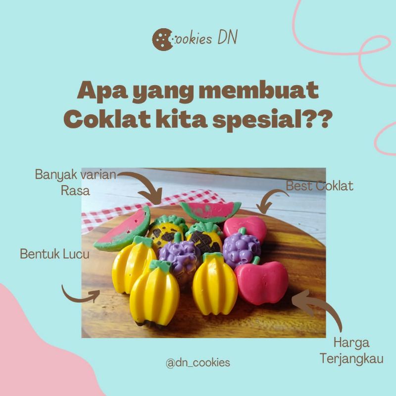 

HARGA SERIBUAN COKLAT KARAKTER/Coklat Praline