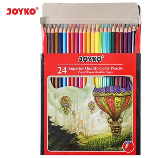 Pensil Warna Joyko Panjang CP-101 - 24 Warna Color Pencil CP101 Murah