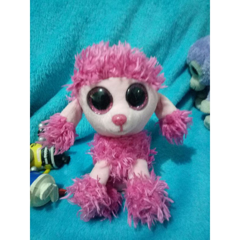 BONEKA TY MATA BELO ANJING PINK