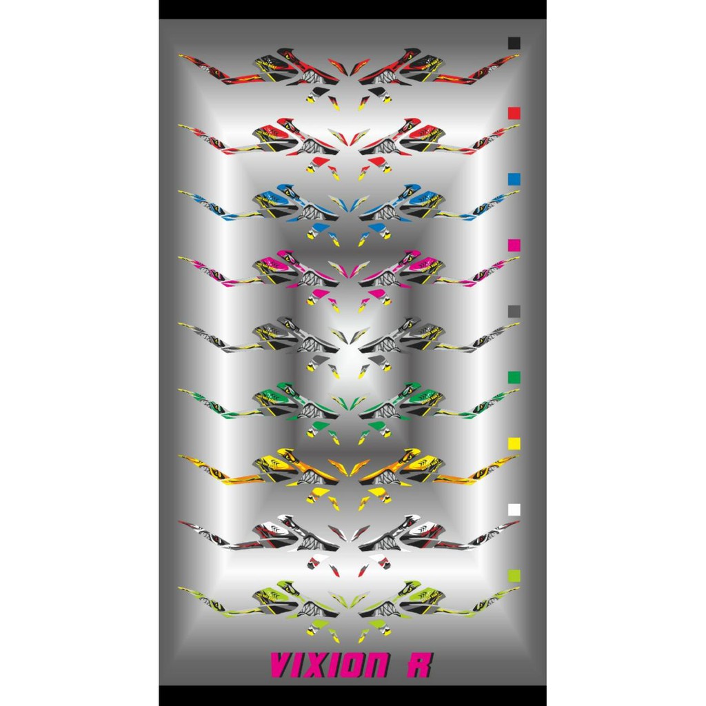 striping all new vixion r hiu shark anv stiker vixion 2017 2018 2019