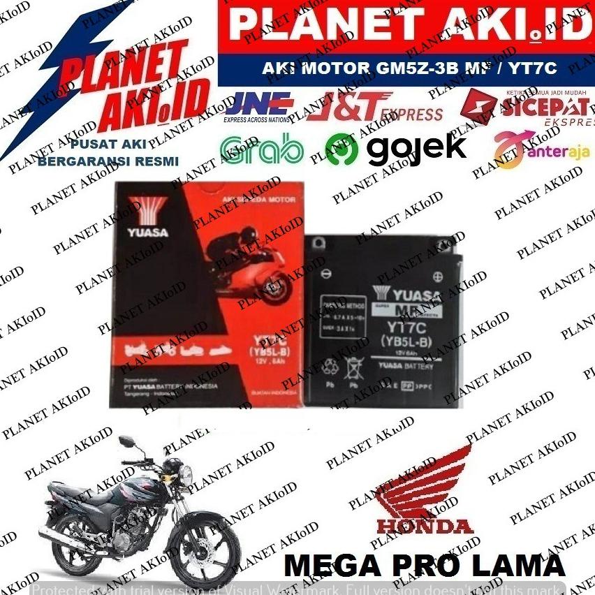 Aki Motor Honda Megapro Mega Pro Lama / Primus YT7C YUASA Accu Kering MF