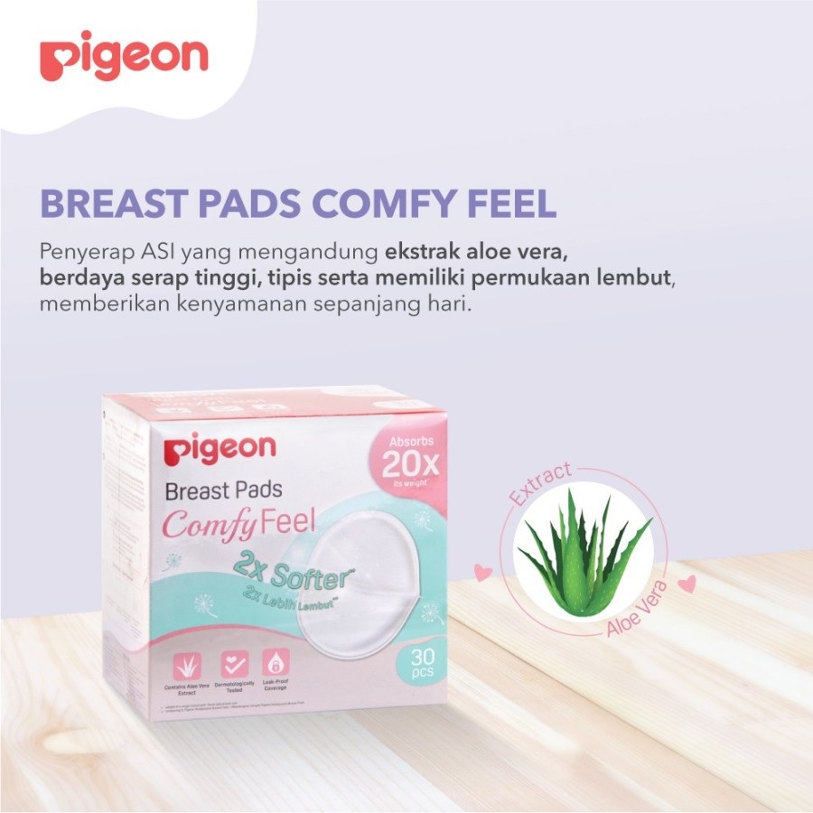 Pigeon Breast Pads Comfy Feel Isi 30pcs / 50pcs Penyerap Asi isi 30 / 50 pcs  Breast Pad Honeycomb WHS