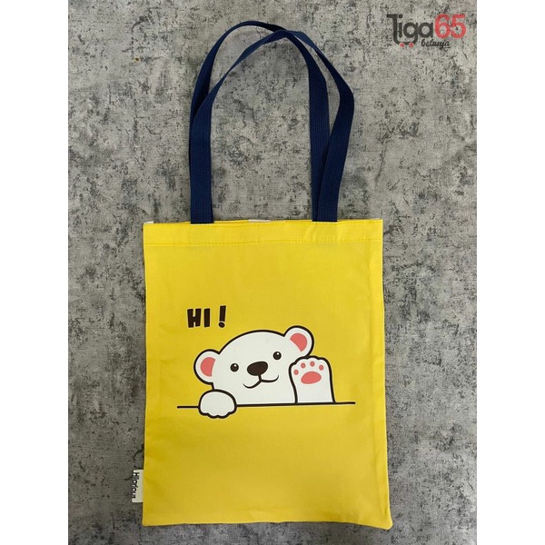 365 Tas Selempang Kuliah Sekolah / Totebag / Tote Bag Canvas 3930