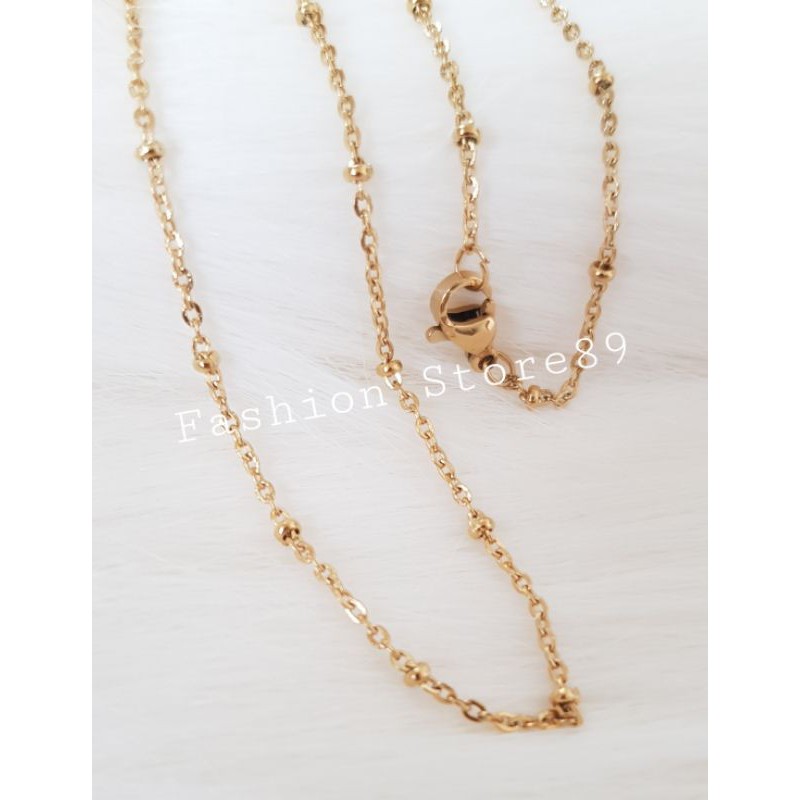 New Kalung Jedar Titanium gold Nuri Biji lada kalung titanium emas nuri biji lada kalung jedar impor