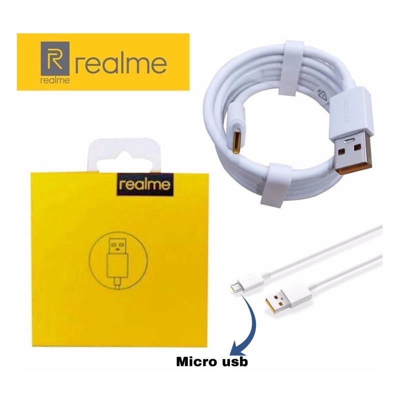 KABEL DATA SUPERVOOC REALME PLUS BOX ORI MICRO USB