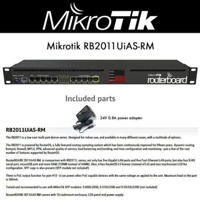 Mikrotik router RB2011uias-rm