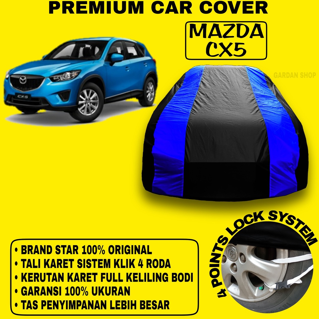 Body Cover MAZDA CX5 Sarung Strip BIRU Penutup Pelindung Selimut Bodi Mobil Mazda CX5 PREMIUM Blue