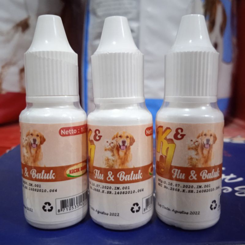 K&amp;J flu &amp; batuk 10ml / obat Flu dan batuk kucing Anjing / obat hewan