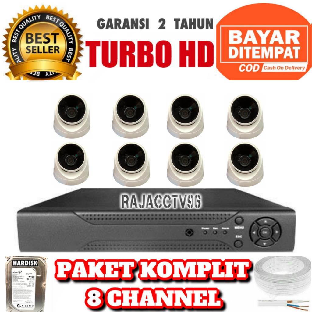 PAKET CCTV 8CHANNEL 8CAMERA 8CHENEL 8KAMERA5MP 1080P IC SONY TURBO HD KOMPLIT TINGGAL PASANG BOSKU