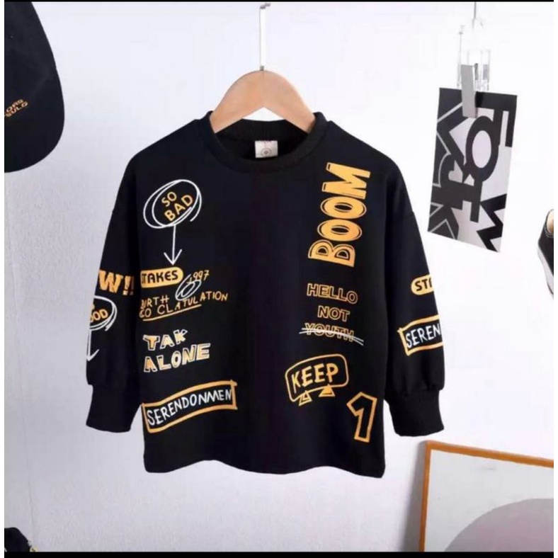 SETELAN SWEATER ANAK TERBARU/SWEATER BOOM BISA PILIH WARNA 1-5 TAHUN