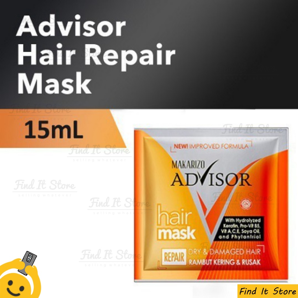 Makarizo Advisor Hair Repair Mask 15ml 45ml Sachet Tube Masker Perawatan Rambut