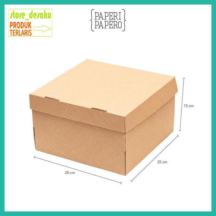 

Yrey5Y- Cake Box - Kotak / Dus / Boks Kue Bolu (25 X 25 X 15 Cm) Tgdr6E-