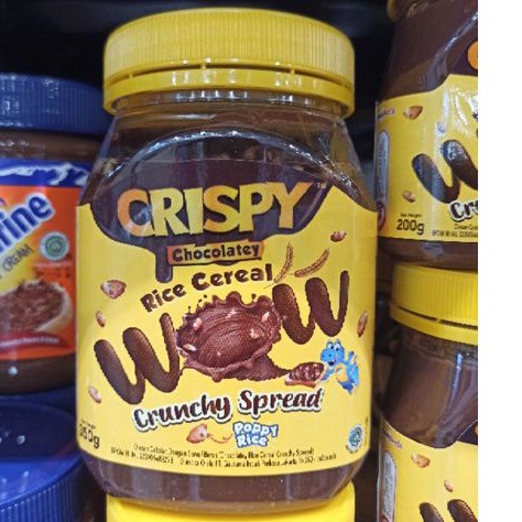 

Cripsy Wow Chocolate Rice Cereal Crunchy Spread 350g / Selai Coklat Krispy Renyah 350g