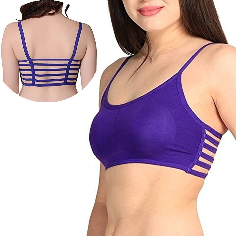 Bralette 6 Straps Sexy Allsize Bh Wanita Model Miniset Tali Belakang Bra Import Sport Bra Hits 606