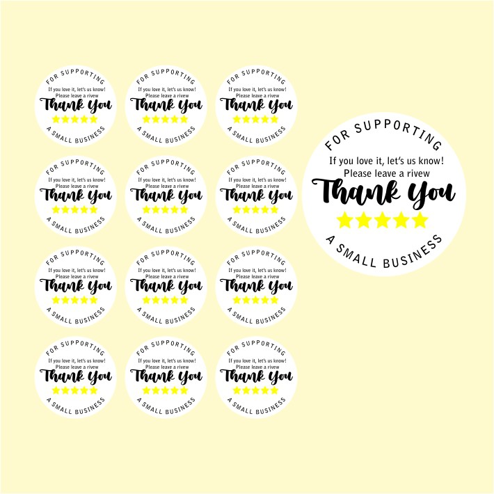 

READY!! 60 pcs Stiker Thank You STIKER TERIMA KASIH MURAH UKURAN 3,5 cm SB03