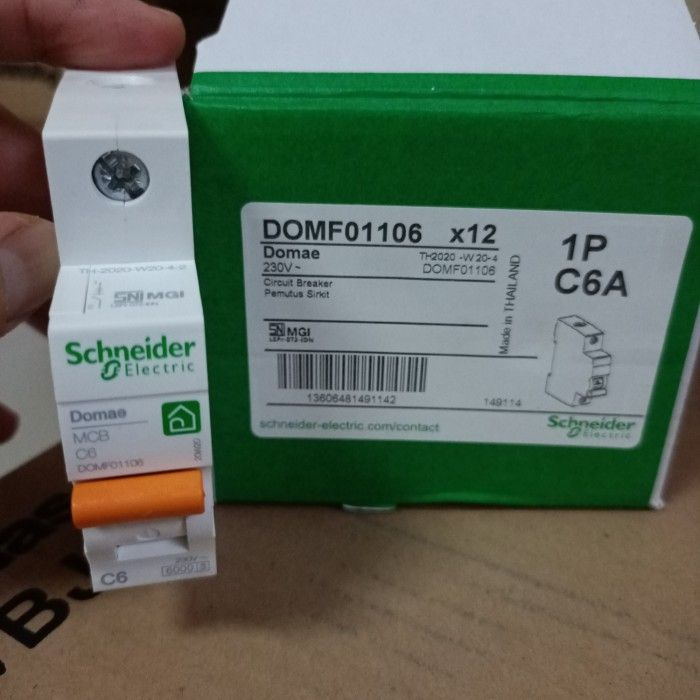 MCB SCHNEIDER DOMAE 1P C6A DOMF01106