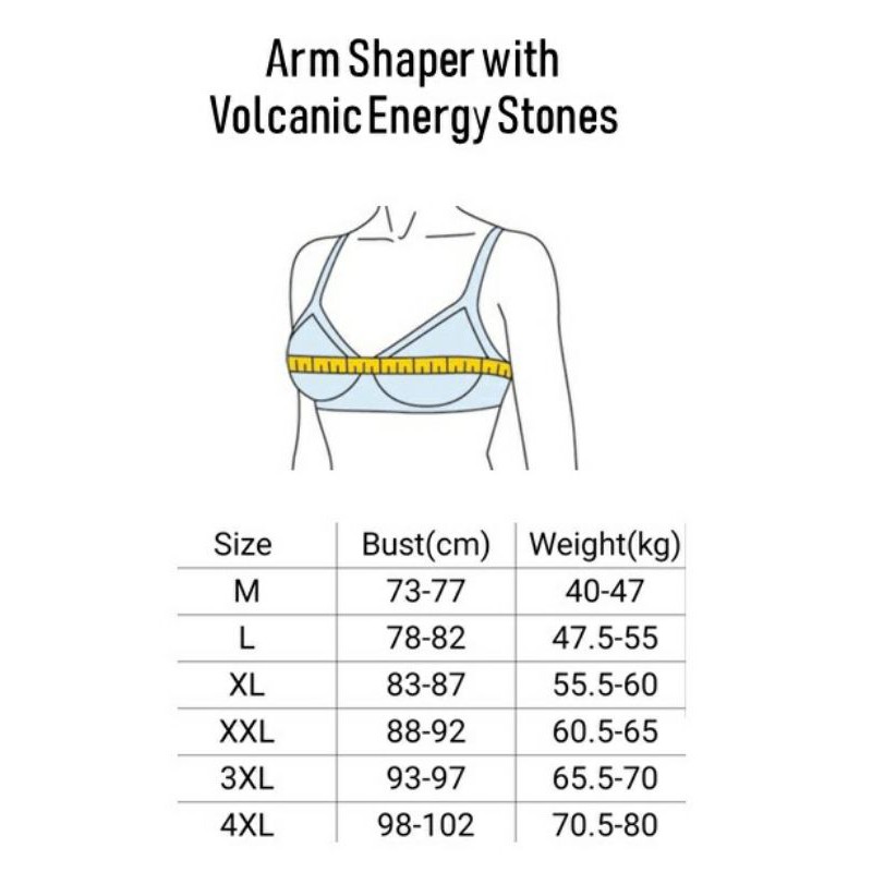 KORSET LENGAN TERAMPUH : ARM SHAPER with VOLCANIC ENERGY STONES