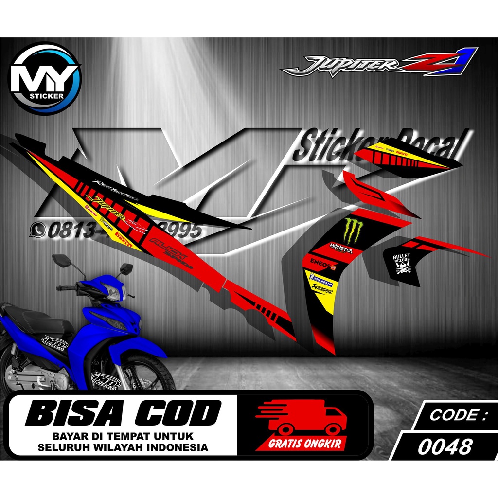 0048 Sticker List Variasi Jupiter Z1  - Striping Variasi Jupiter Z1 Terbaru - Stiker List Variasi Ju