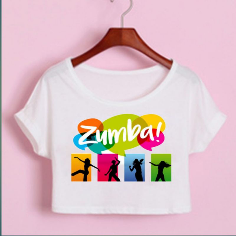N2-KAOS KROP TOP ZUMBA DAN AEROBIC SPORTY