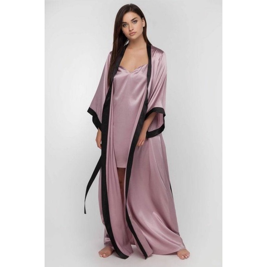 Kimono Piyama Tidur | Sleepwear Kimono | Kimono Panjang Bahan Satin