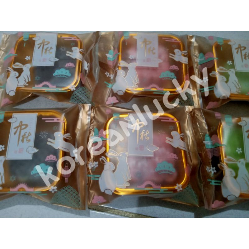 PLASTIK MOON CAKE KUE BULAN RANDOM KERTAS PLASTIK DONG QIU PIA