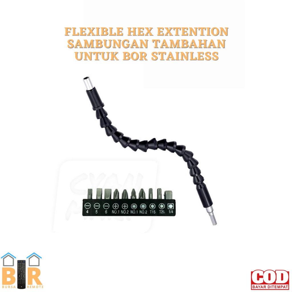 Flexible Hex Extention Sambungan Tambahan untuk BOR STAINLESS