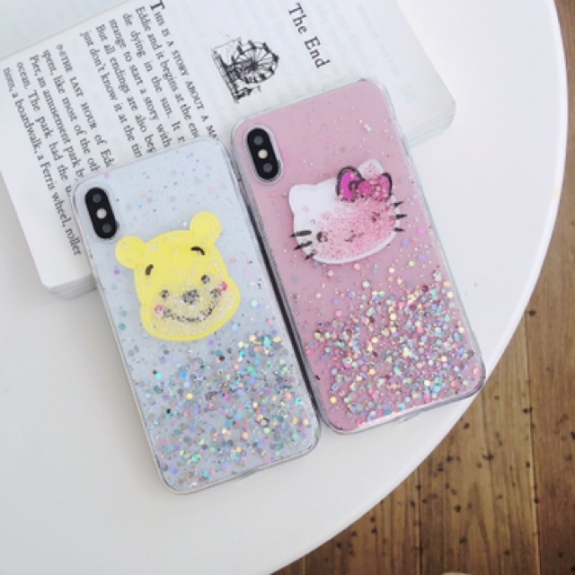 Glittery HK / POOH Case Casing TPU Samsung A12 A23 A33 A53 A73 A51 A71 A31 A32 A52 A72 A11 A21s A22 4g 5g M11 M20 A50 A70 A80 A30 A20s A30s A50s