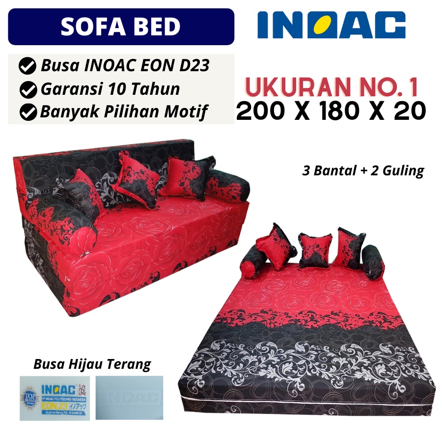 SOFABED INOAC Nomor 1 Ukuran 200x180x20 Garansi 10 Tahun