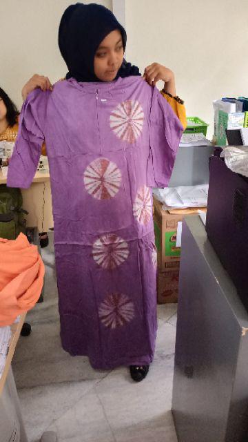 Asanti Gamis Kaos Pelangi Tiedye Batik Payung Jumbo Syari Katun Adem