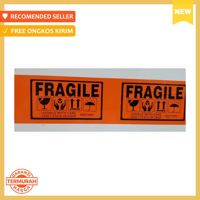 

Pengikat & Perekat - Lakban Fragile Design Orange / Pengikat Perekat Selotip Tape Stiker Pengikat