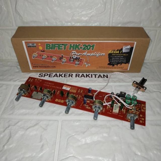 Kit tone control stereo BIFET + RELAY HK-201