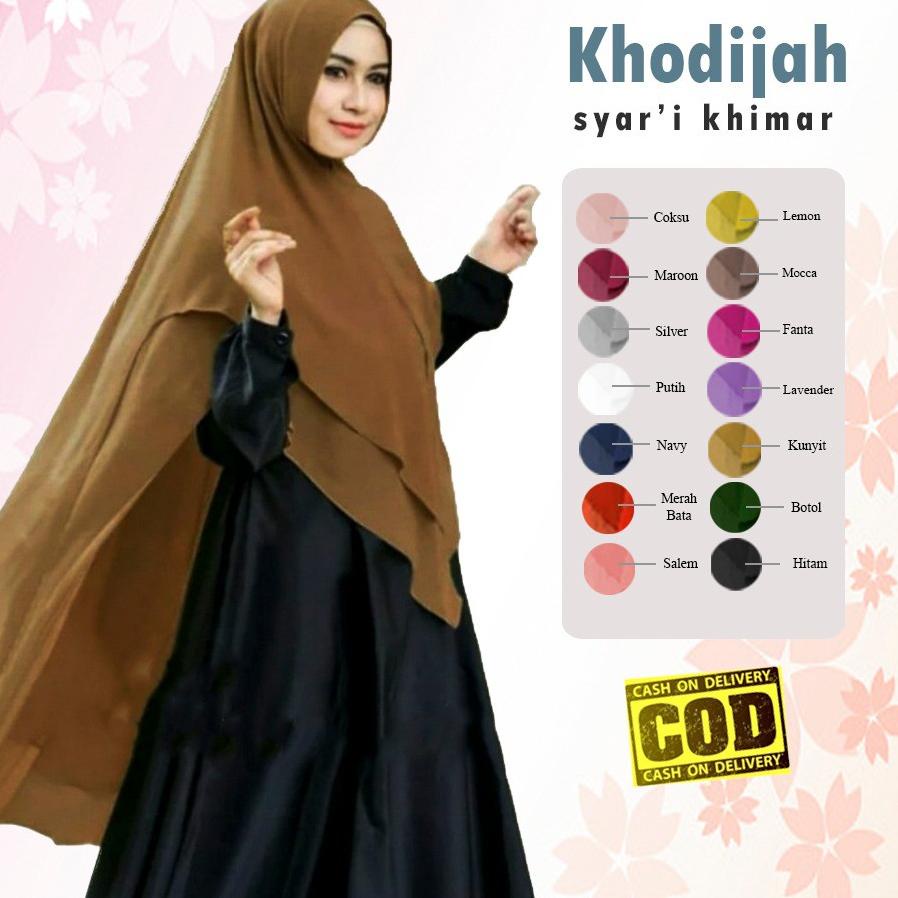 Terbaru JILBAB HIJAB KHIMAR KHADIJAH SYARI PAD BUSA