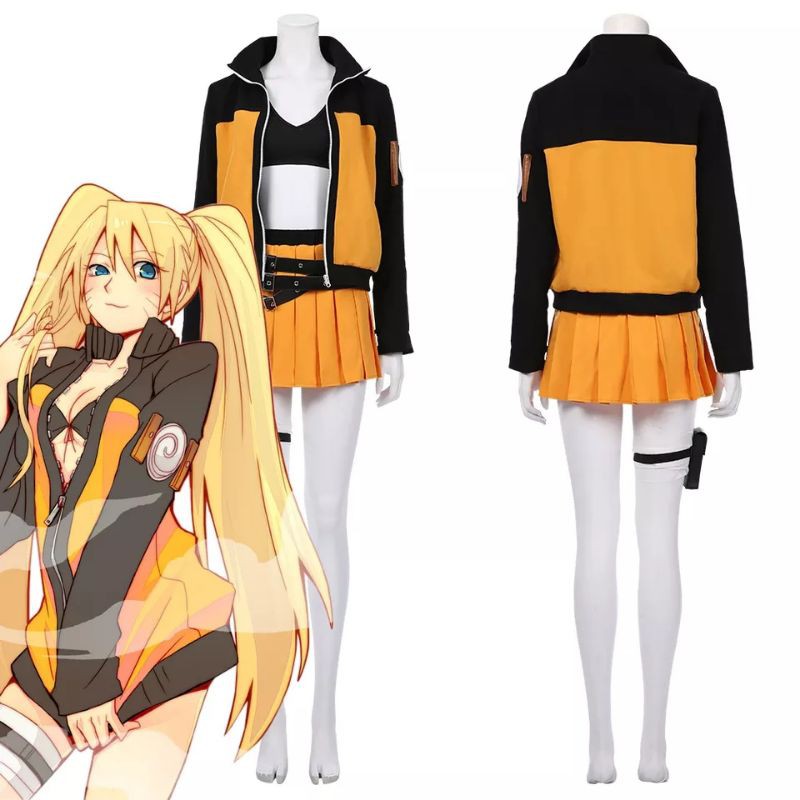 Naruto Uzumaki Women Costume Cosplay Anime
