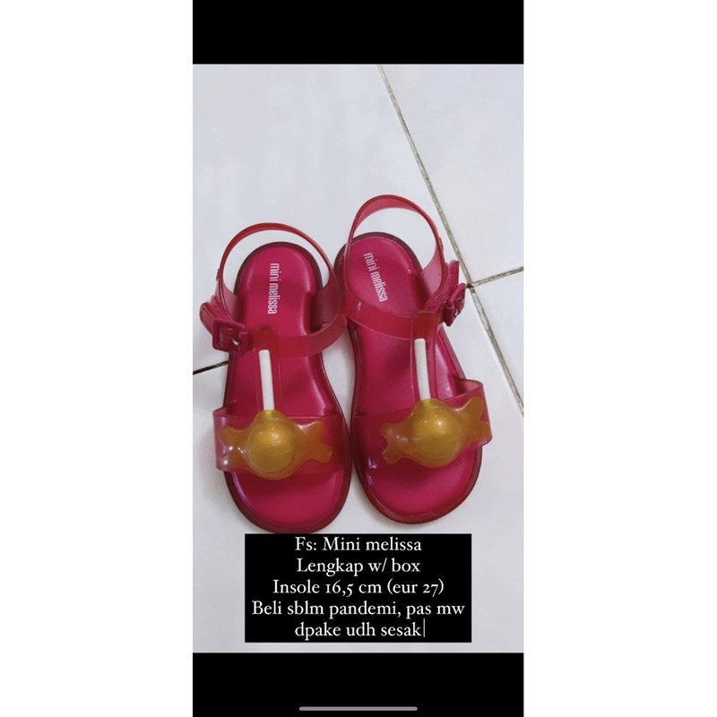 preloved mini melissa insole 16,5cm (authentic)