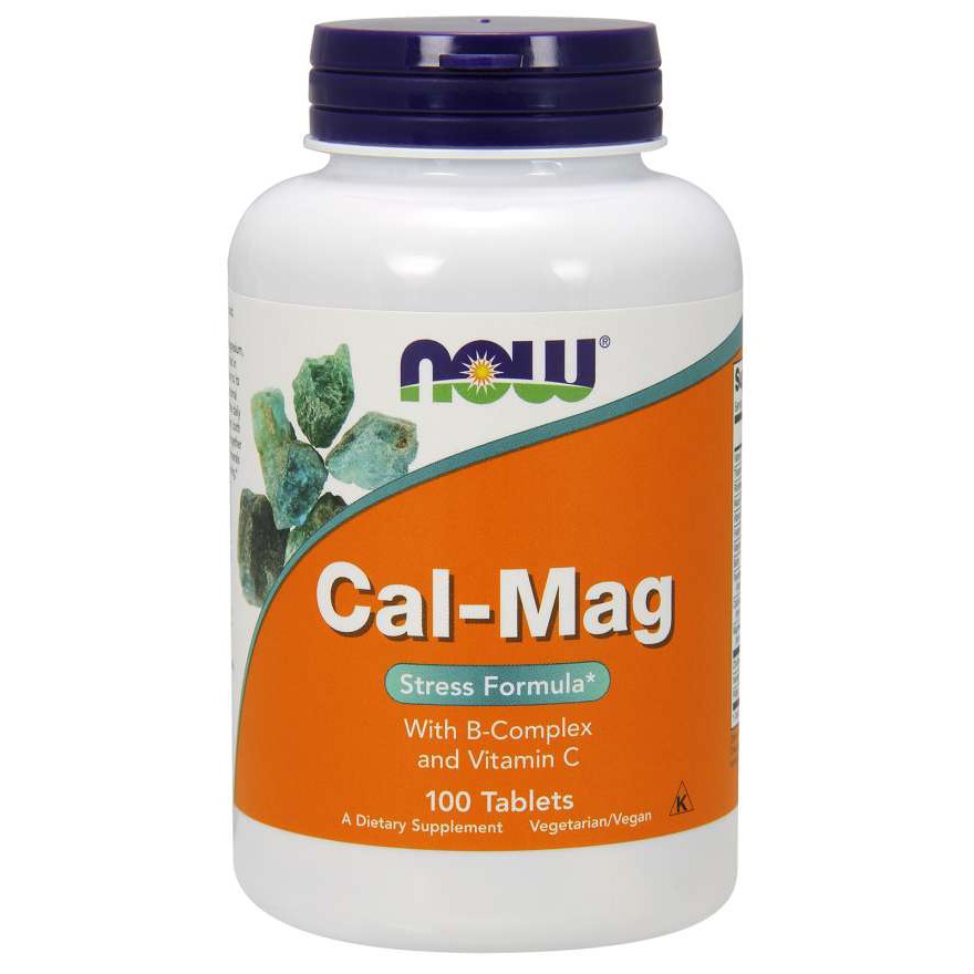 Now Foods Cal Mag wth B Complex &amp; Vit C 100 Tabs Formula Untuk Stress