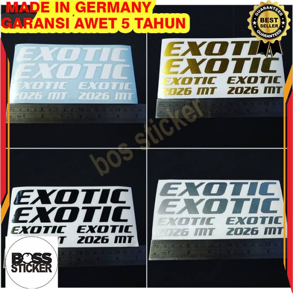 Promo Cutting Sticker frame sepeda EXOTIC 2026 MT sepeda lipat - Putih Keren