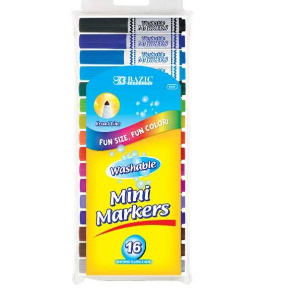 

VTK Bazic Washable MINI MARKERS 16 Color SPIDOL GAR Terbaru