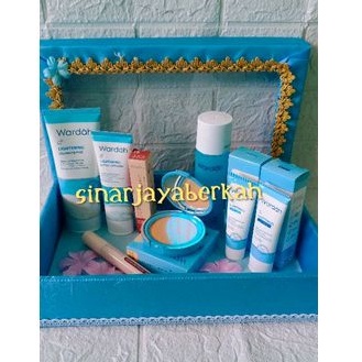 wardah lighthening series paket seserahan pernikahan gratis box tutup/lighthening series isi 7item/w