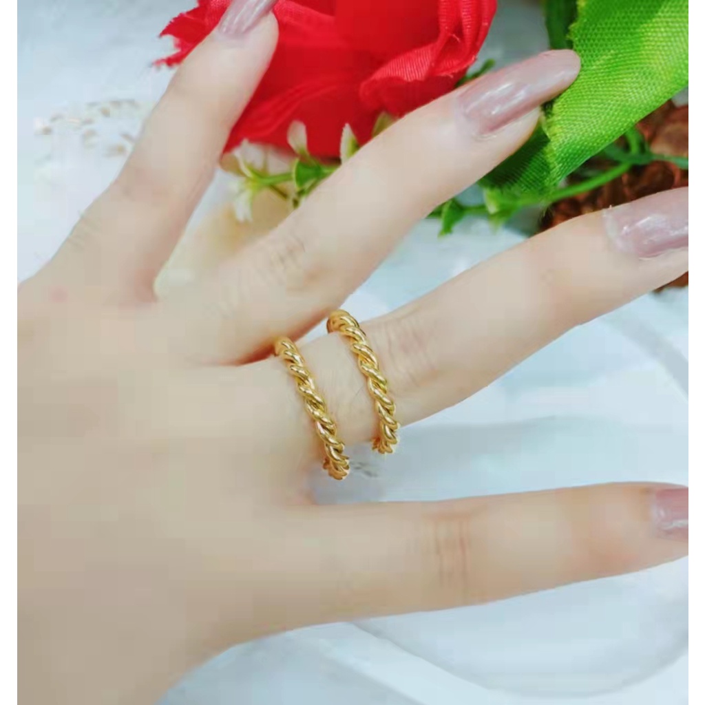 Cincin Titanium Polos Perhiasan Fashion A-C