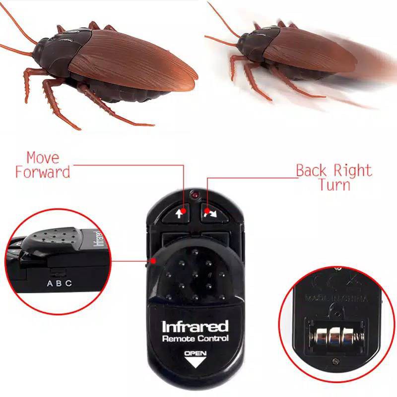 Kecoak Kecoa palsu Remote Control cockroaches RC infrared infra red untuk hadiah kado ultah gift