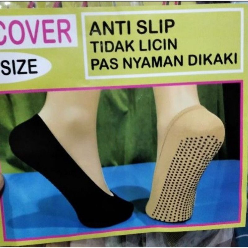 kaos kaki wanita ( 6 pasang ) HIDDEN Socks Anti slip dan BAKTERI